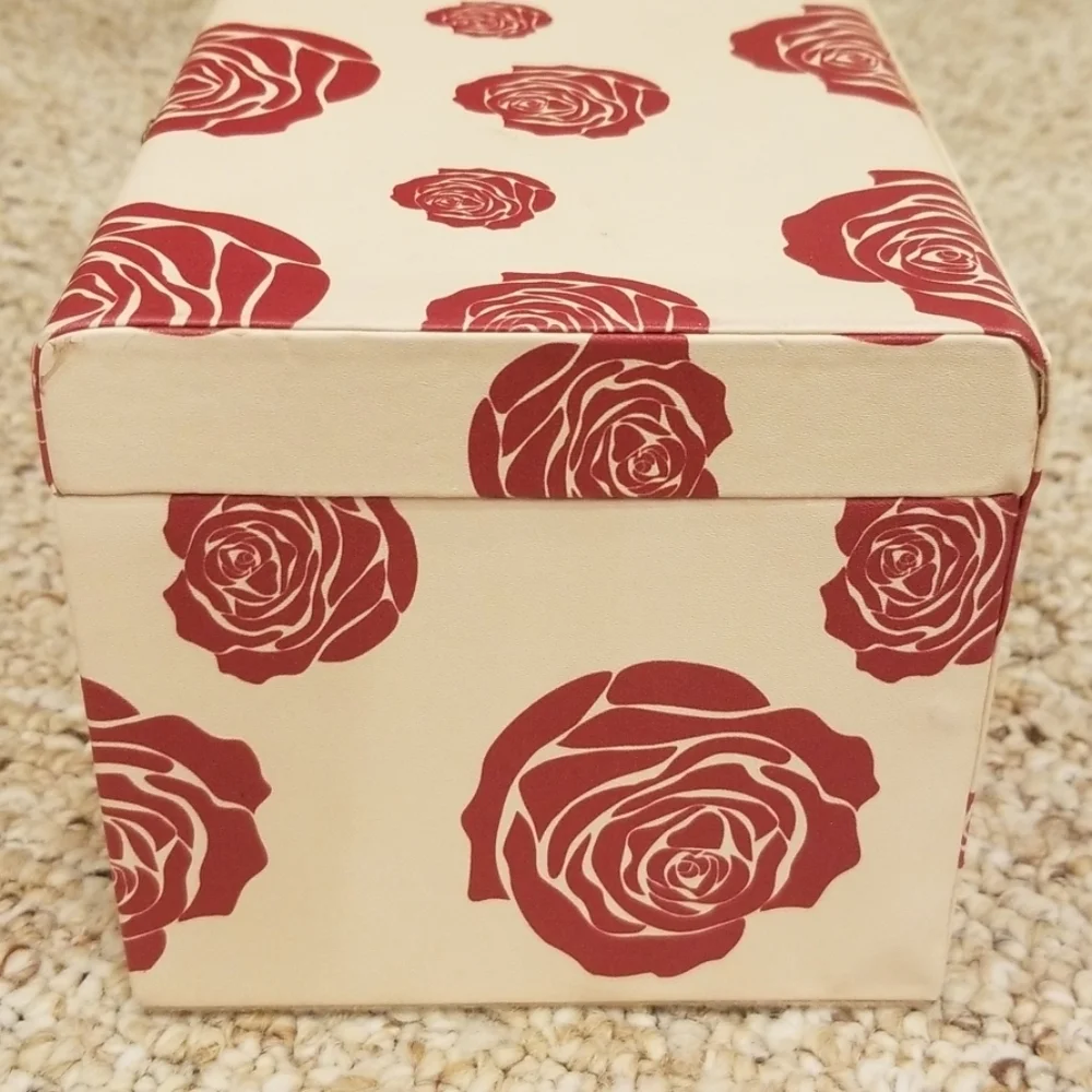 CHAMBOR Flower Print Two Compartment Jewelry Box